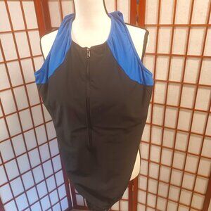 Original - NEVER WORN JUNONIA - 1 piece Zip Tank Swimsuit GREAT for Swimmers 1X